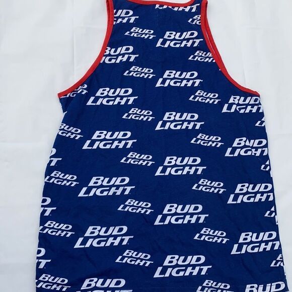 Bud Light blue men’s muscle shirt size Medium - Picture 5 of 7